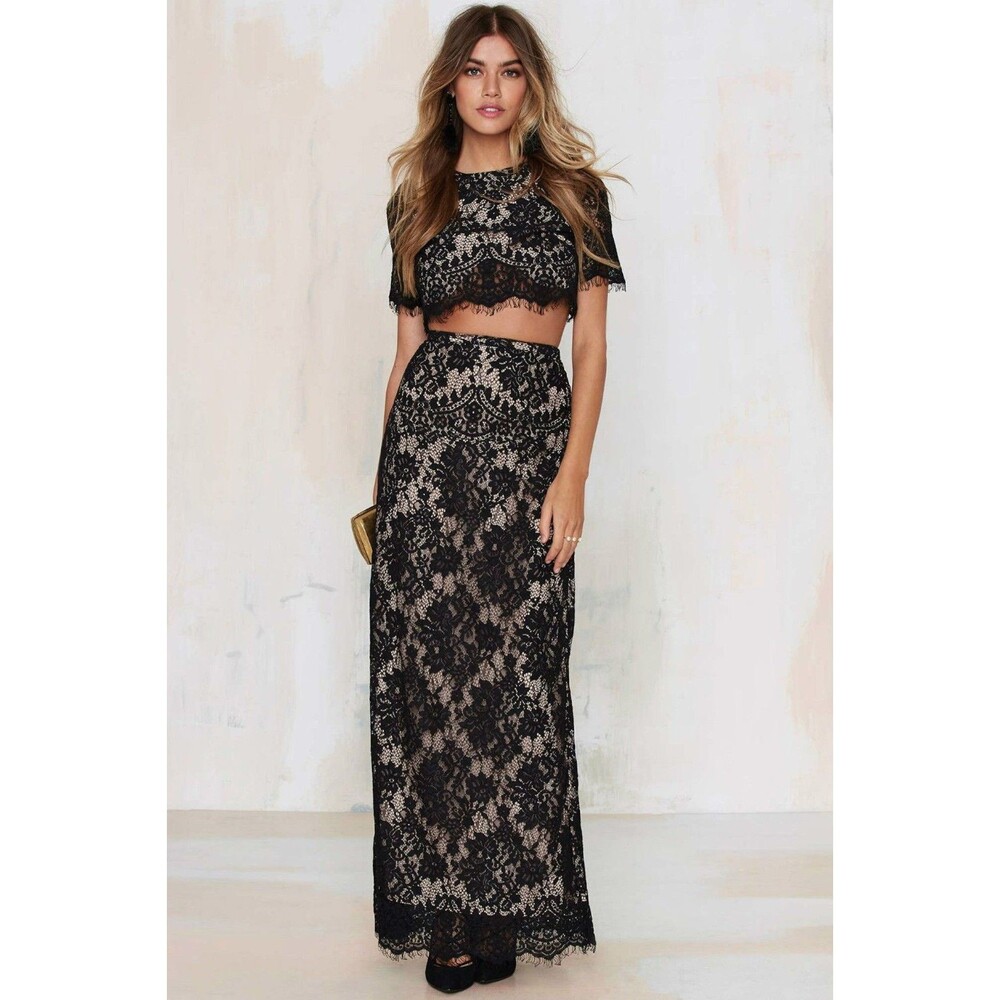 The Jetset Diaries Fantasia Lace Maxi Skirt